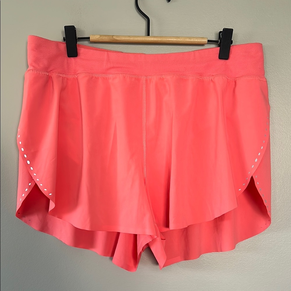 Lululemon Find Your Pace Short 3” Size 12 Sunset Coral Pink Athletic Running